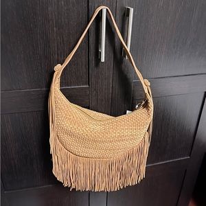 Elizabeth and James suede leather fringe purse